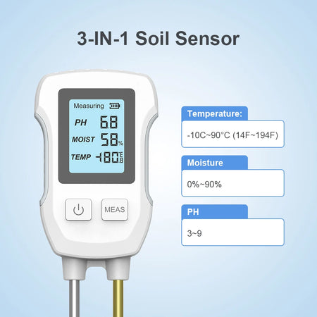 3 in 1 Soil Tester &ndash; Accurate PH Moisture and Temperature Measurement PH Moisture Temp