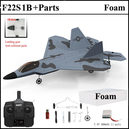 F22S 2.4G 4CH RC Airplane with Gyroscope and LED Light - WLtoys A180 Upgrade Gyro 1B Parts Foam