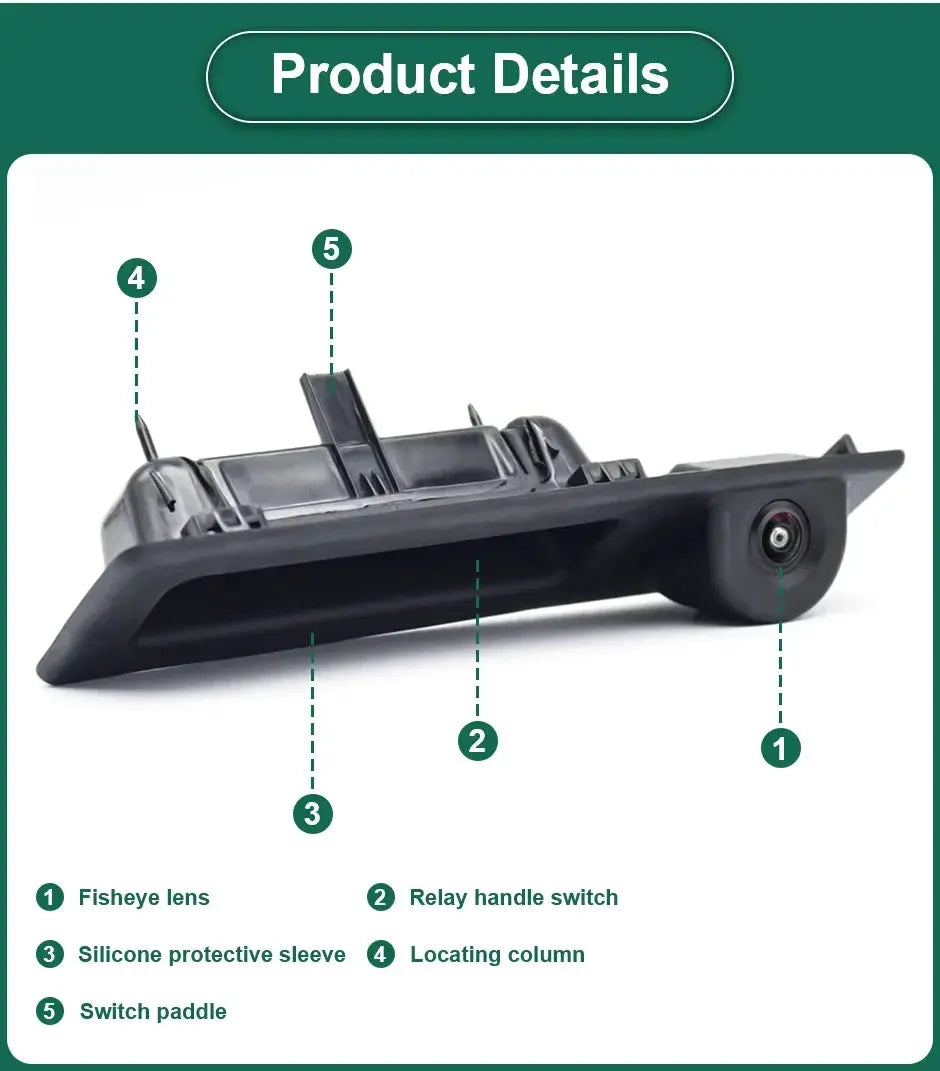 AHD 1080P Car Rear View Trunk Handle Camera for BMW F30 F10 F11 X3 F25 F31 F46 X1 F48 F22 3 Series 5 Series Vehicle Night Vision by InterCyprus Trading Ltd