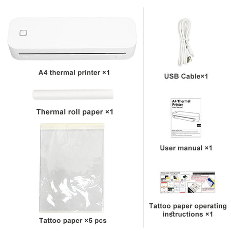 GOOJPRT D210 A4 Thermal Printer &ndash; Bluetooth Printing White Standard