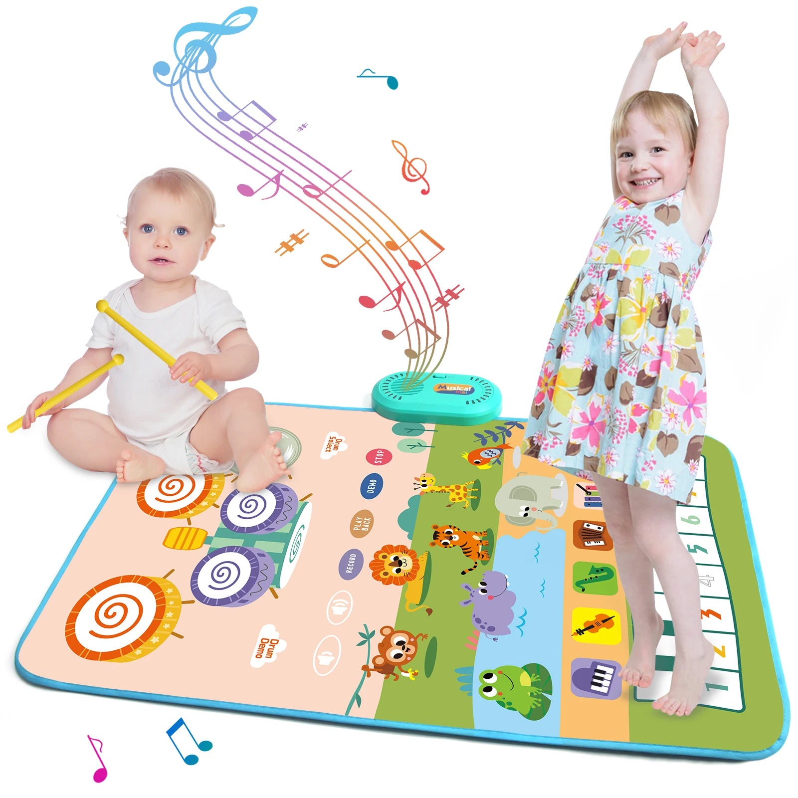 80x50cm Music Play Mat &ndash; Interactive Learning with 6 Instrument Sounds