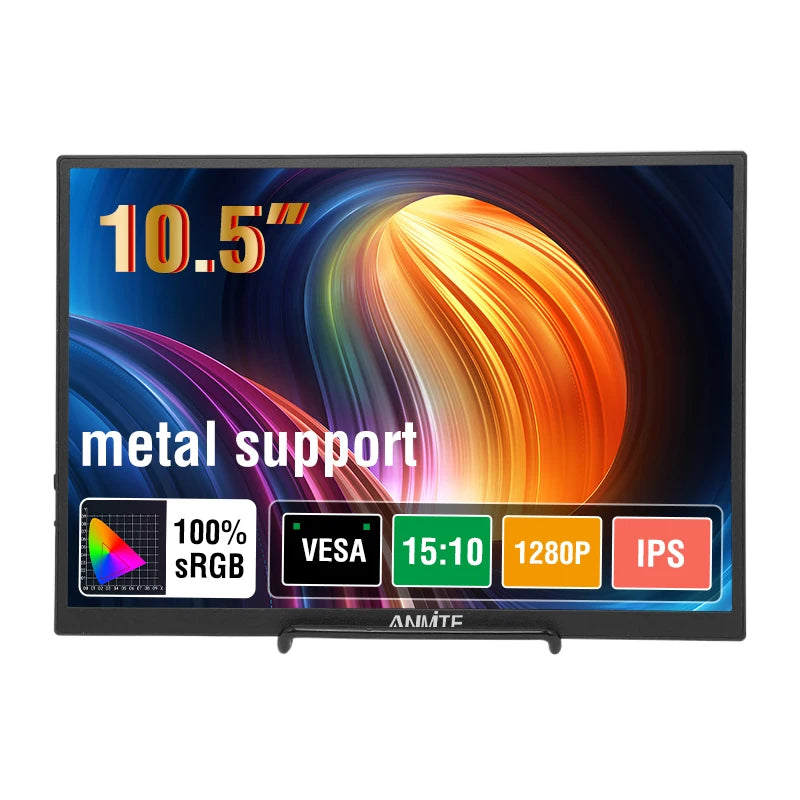 Anmite 10.5-Inch Portable Monitor 1280P HDR - Perfect for Gaming &amp; Expansion 10.5-Inch