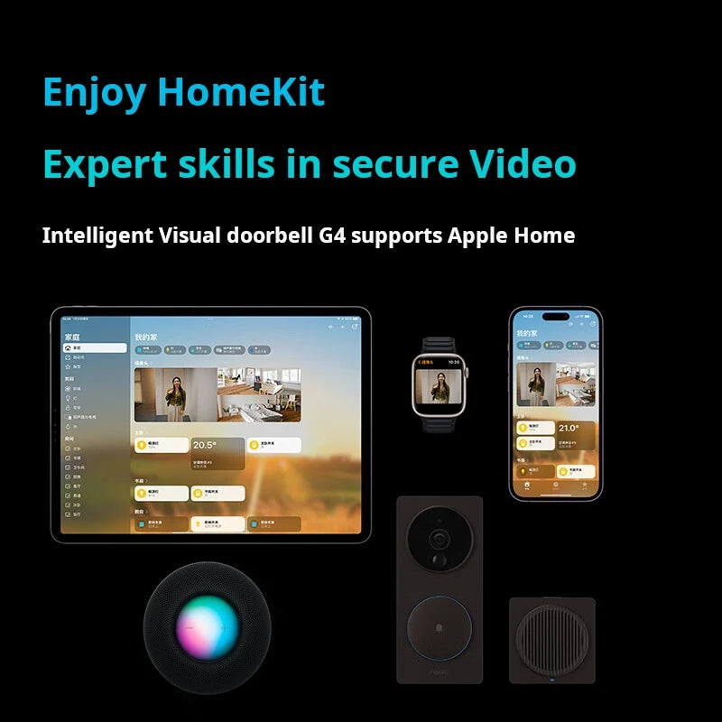Inteligentny wideodomofon Aqara G4 z kamerą 1080P i aplikacją Homekit
