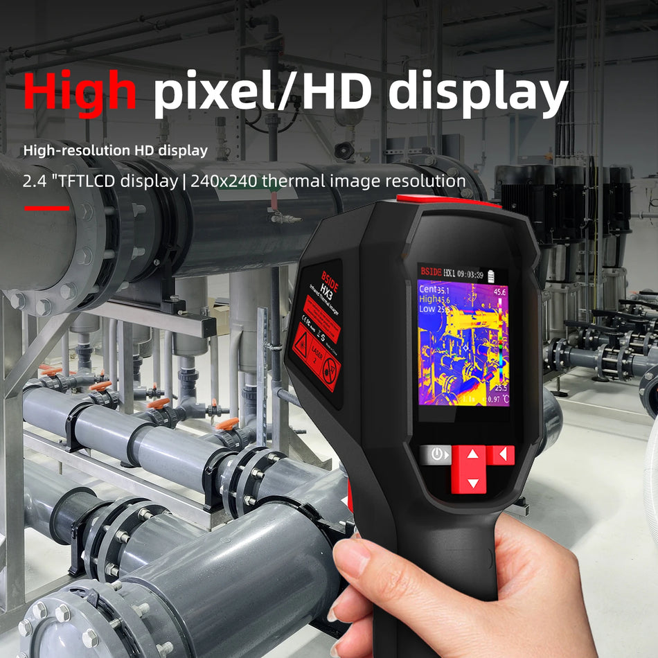 BSIDE HX3 Precision Thermal Imaging Thermometer with 240x240 Resolution and Leak Detection Capabilities