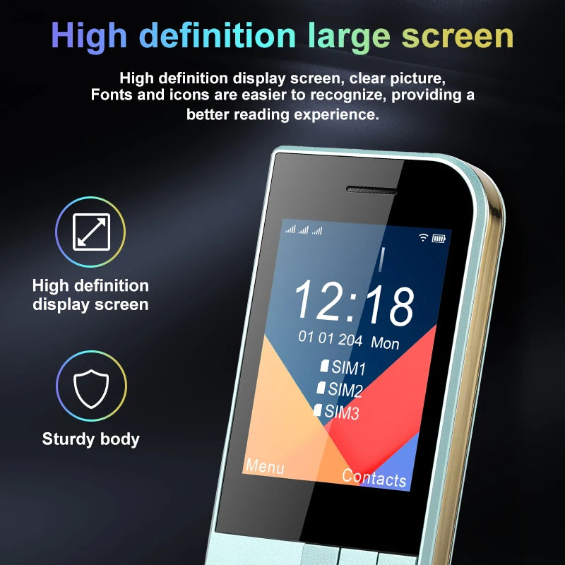 Ultra Slim Pocket Phone &ndash; Triple SIM SOS Big Screen