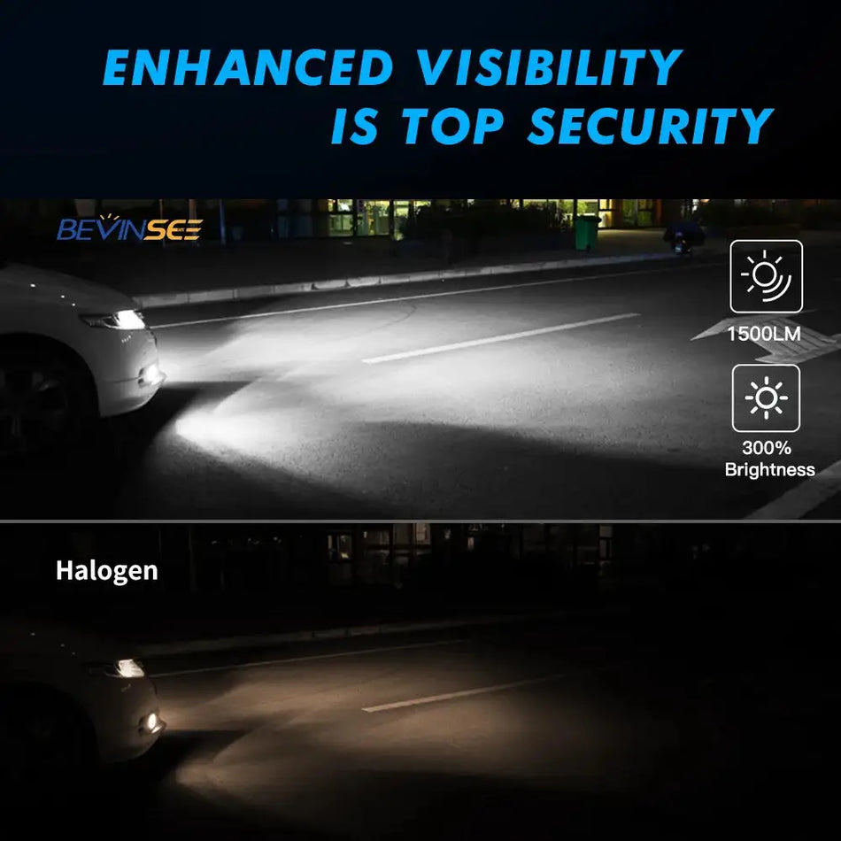 Bevinsee 2 Pack 880 H27W1 LED Mistlampen DRL 12V Kit