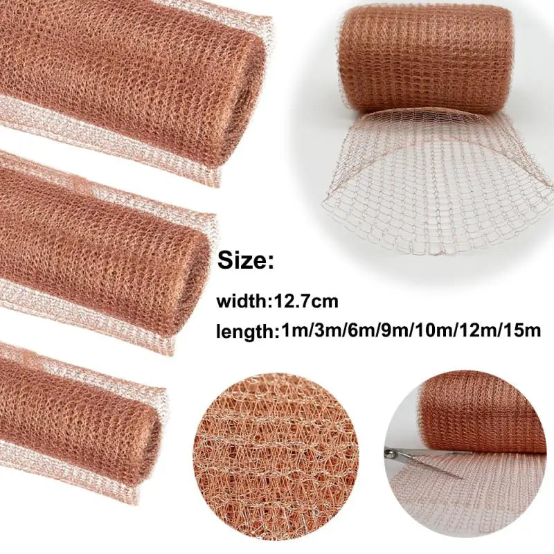 Copper Wire Mesh for Signal Shielding, Pest Control &amp; Garden Decor