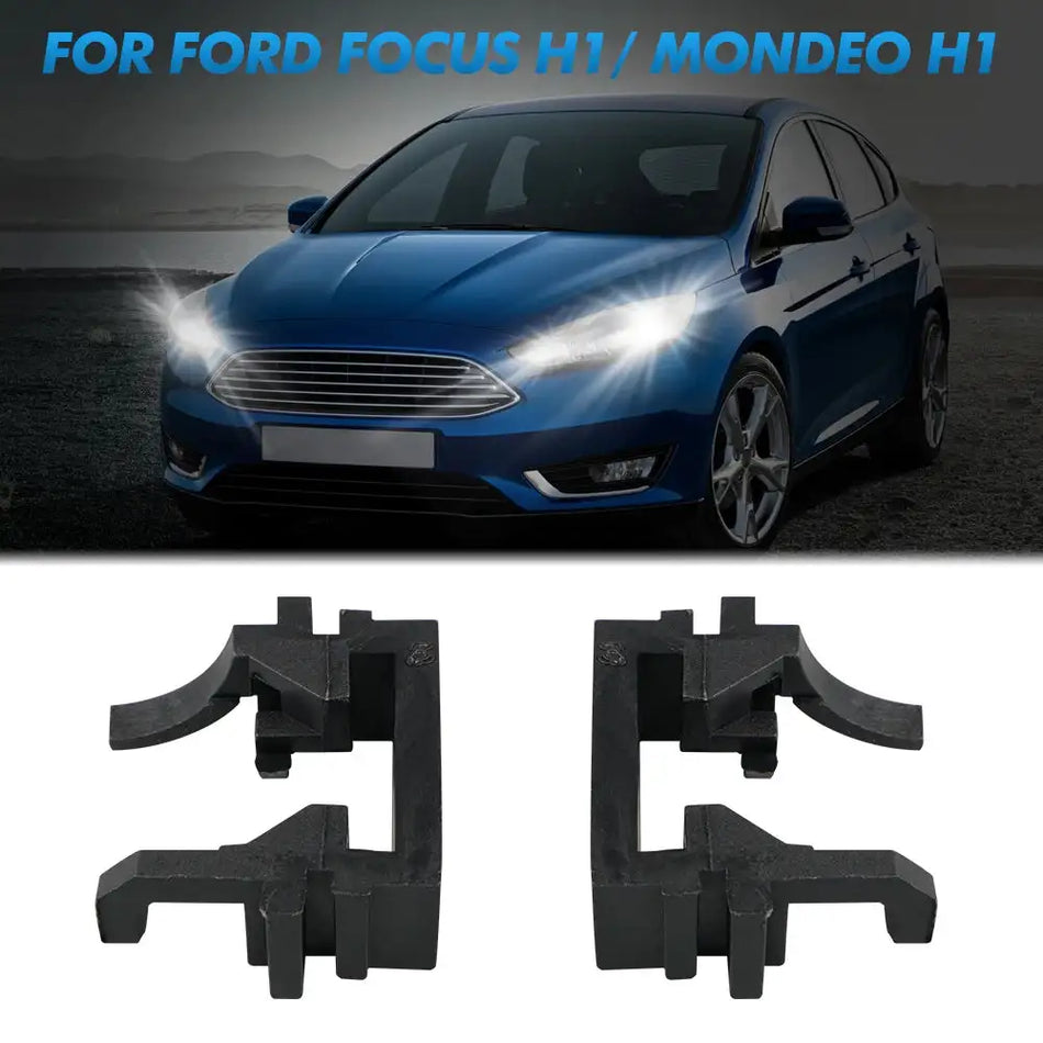 LED Bulb Adapter for Ford Focus Mondeo H1 Headlights, Plug-and-Play 2 Pack, Compatible with H1 Bulbs