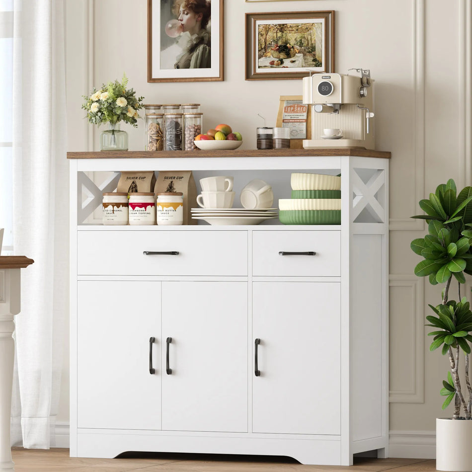 Minimalist Modern Sideboard With 2 Drawers And 3 Doors