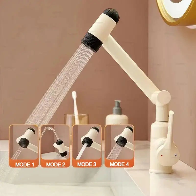 4 Modes Basin Faucet &ndash; Desk Mounted Hot Cold Rotation