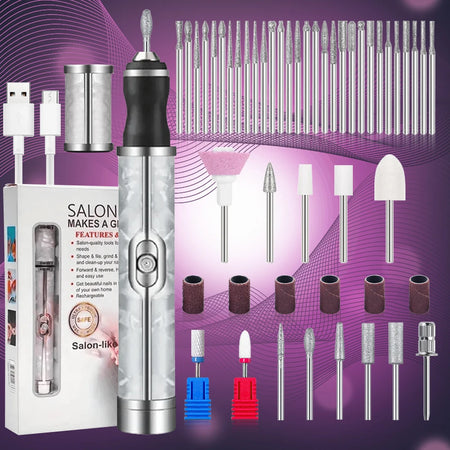 Yikoolin 20000RPM Electric Nails Drill &ndash; High Speed Tool White-ProMax