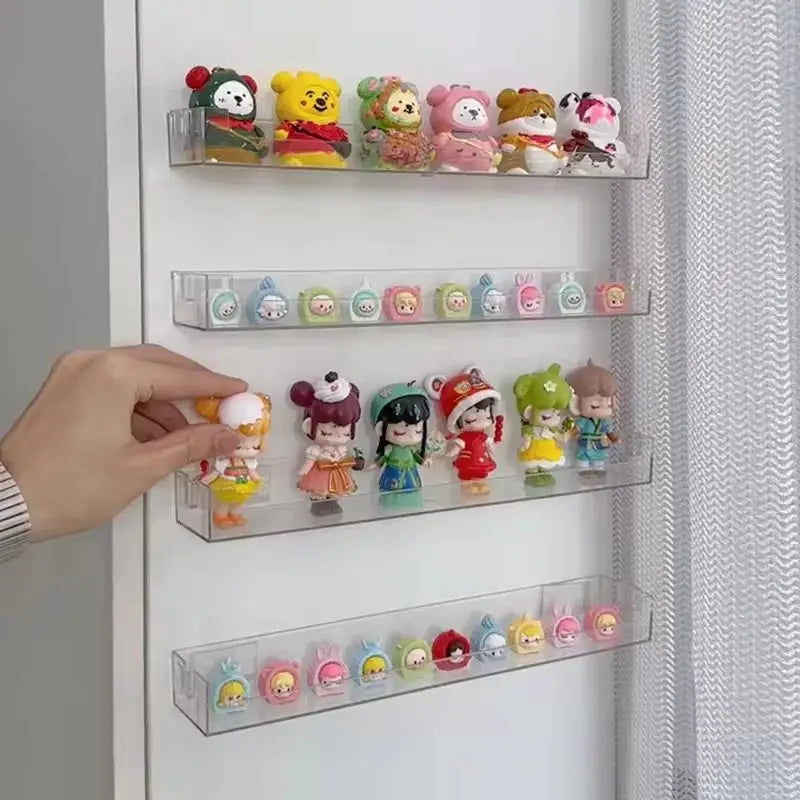 Acrylic Display Stand Wall Mounted Storage Rack Clear Doll Blind Box Storage Organizer Holder Children Shelf Home Offices by InterCyprus Trading Ltd