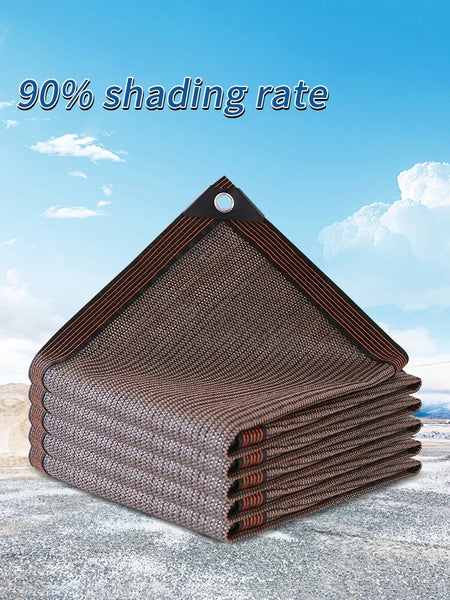 4x4m Beige Outdoor Shading Mesh - UV Protection Sun Shelter Coffee / 2x2m