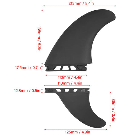 Surf Fin Set Flexible Lightweight PVC Fin &ndash; Durable PVC