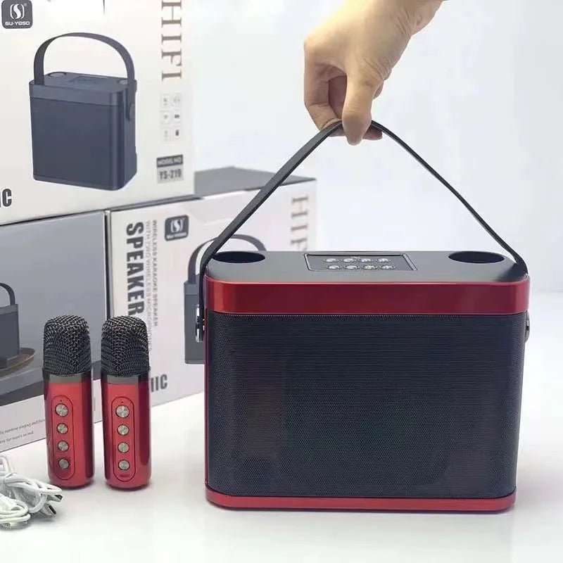 YS-219 Karaoke Machine &ndash; Portable Bluetooth Karaoke System YS-219 Red