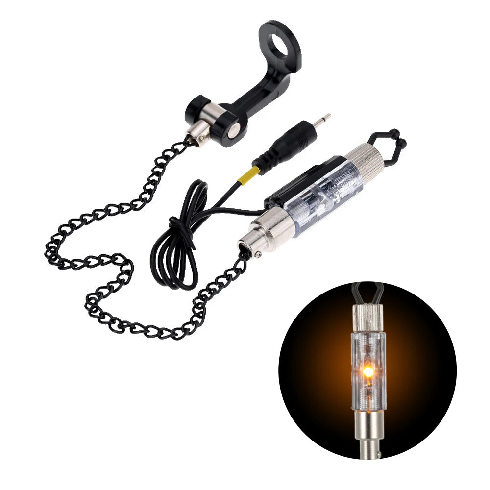 Iron Fishing Bite Alarm Chain Swinger &ndash; LED Indicator yellow