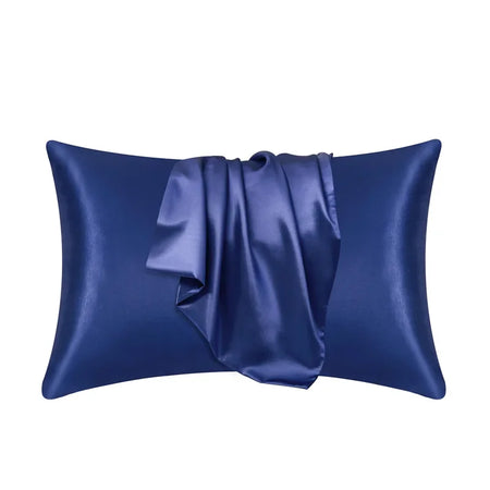 100% Silk Pillowcase by NoEnName_Null &ndash; Promotes Healthier Hair and Skin dark blue / 51cmx76cm