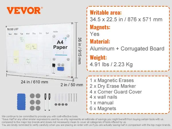 Rolling Magnetic Whiteboard Double Sided Mobile 360 36x24in magnetic / GERMANY