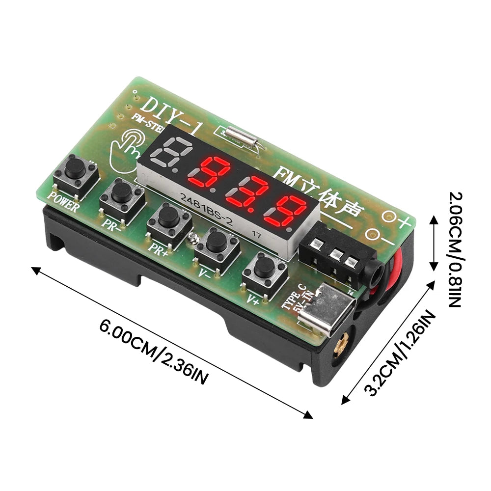 Digital Tuning Headphone Radio Kit - AM/FM 2 Band Stereo | DIY & Portable