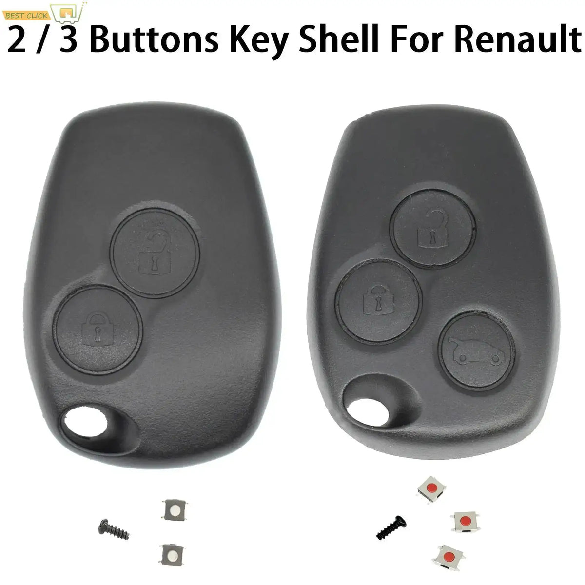 2/3 Button Switch Car Remote Key Shell Fob Case For Renault Clio Trafic Twingo Kangoo Master Modus Dacia Duster Sandero Modus by InterCyprus Trading Ltd