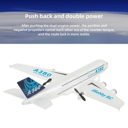 3Ch 2Ch A380 RC Plane Glider &ndash; Easy To Control Foam Aircraft