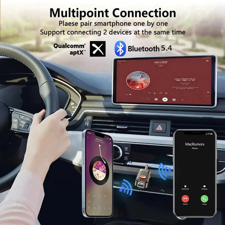 KEBIDUMEI Bluetooth 5.4 AUX Receiver Transmitter 3.5MM With Mic HiFi Stereo Music Wireless Audio Adapter For TV PC Airplane Car by InterCyprus Trading Ltd