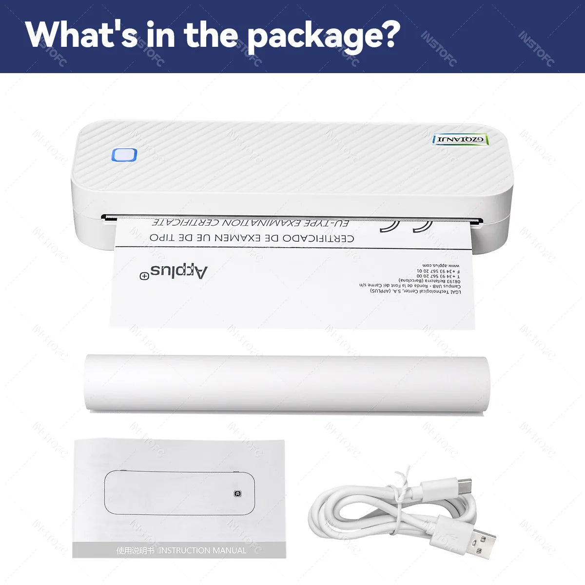 Portable A4 Thermal Printer Bluetooth &ndash; Wireless Printing