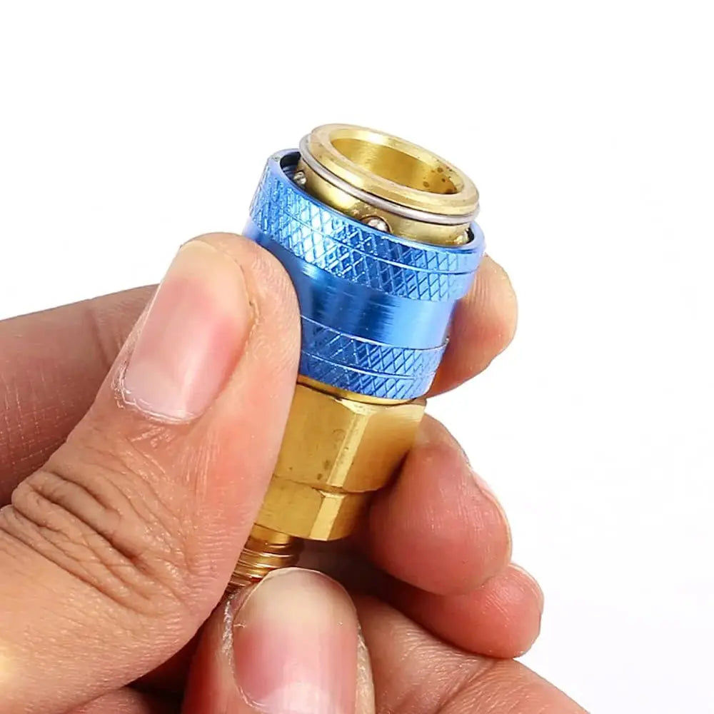 R134A Low High-Pressure Auto Car Quick Connector Refrigerant Coupler Copper Adapter Air Conditioning Connection Accessory by InterCyprus Trading Ltd