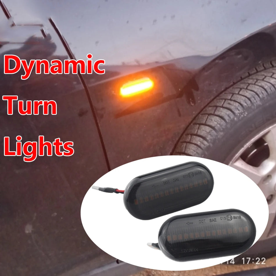 LED dinamiskie pagrieziena signālu gaismas sānu marķieriem Renault Clio Kangoo, Dacia Logan