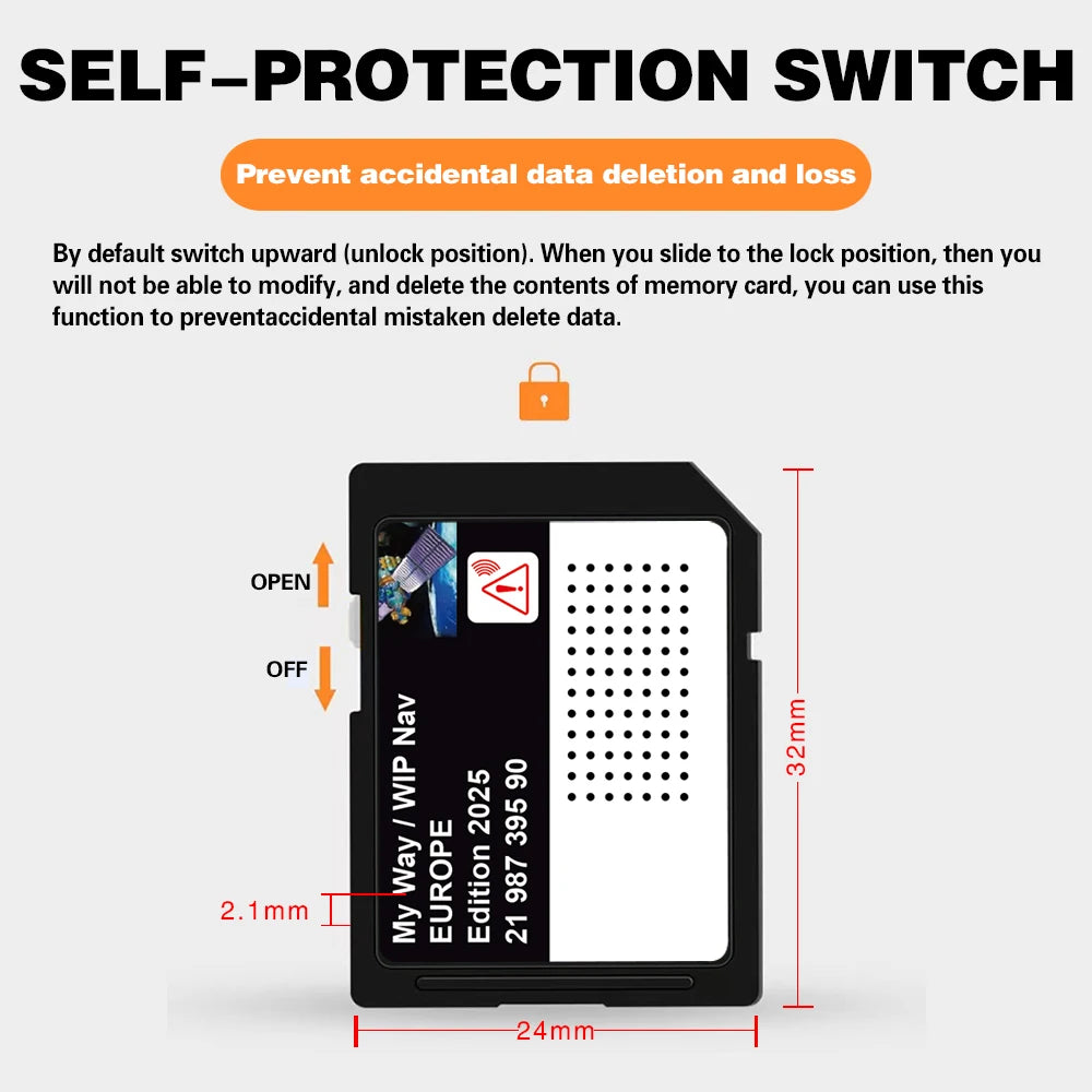 Sat Nav MyWay SD Card T1000-39240 &ndash; Europe Morocco Map 2025