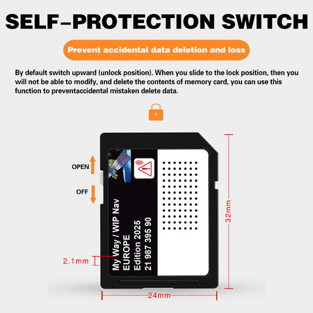 Sat Nav MyWay SD Card T1000-39240 &ndash; Europe Morocco Map 2025