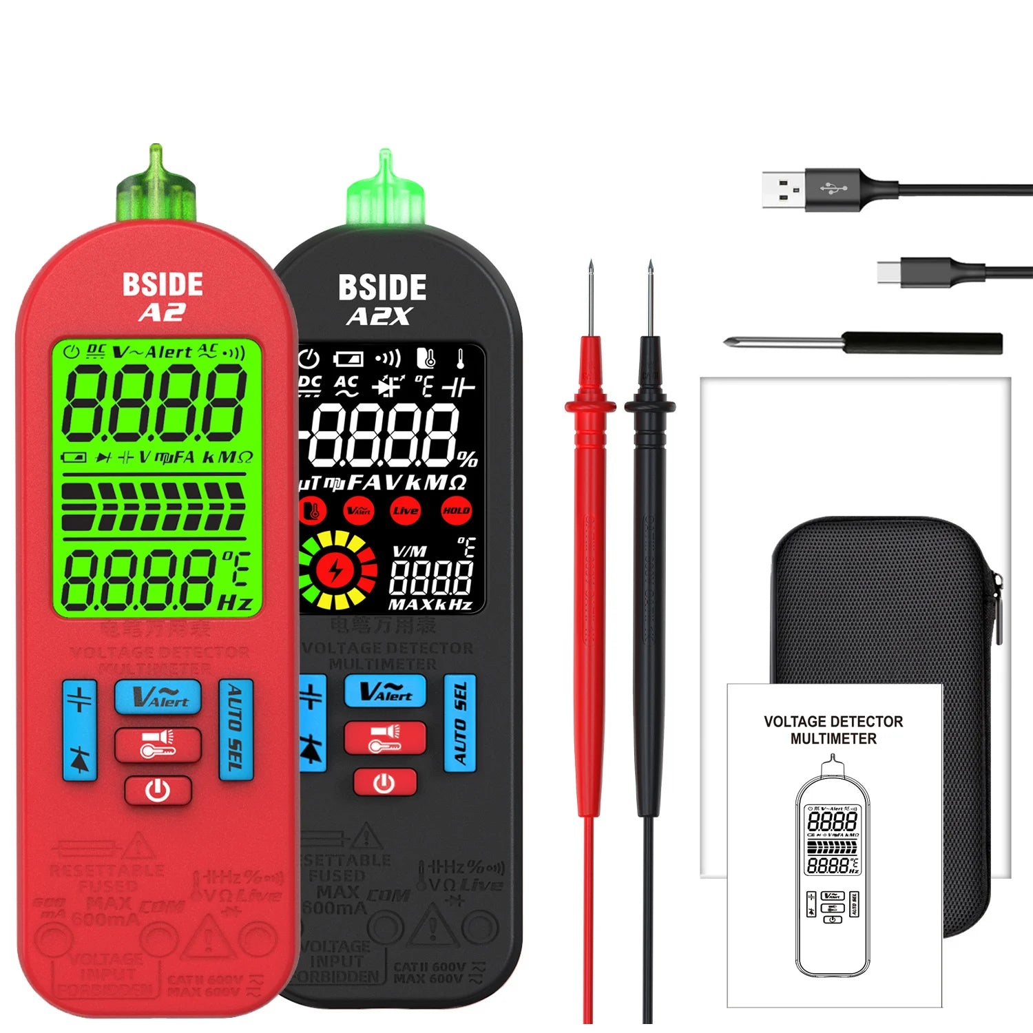 BSIDE A2X Digital Multimeter &ndash; Smart Rechargeable Tester