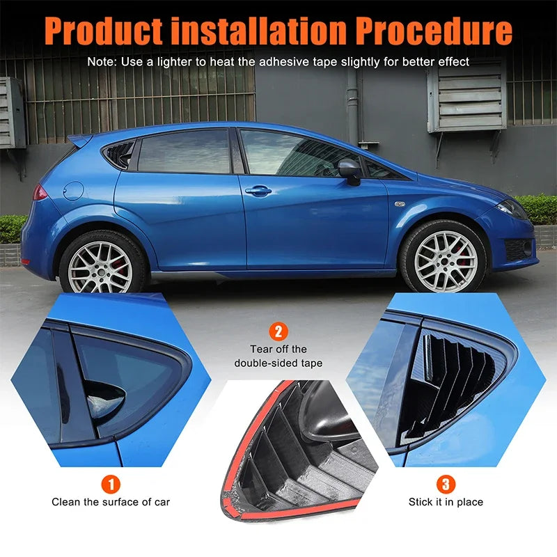 ABS Sort 2 stk Sæde Leon Vinduesgardin Dækning Bil Eksteriør