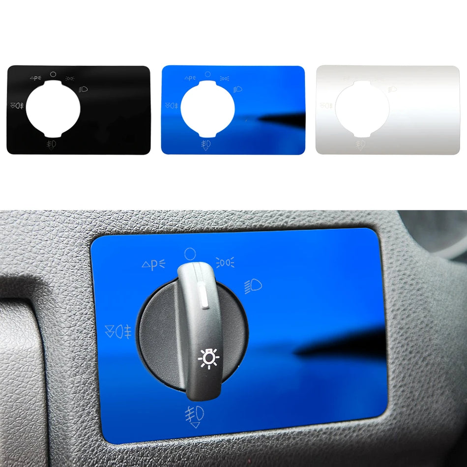 Copertura del pannello dell'interruttore dei fari in acciaio inossidabile per Ford Focus 2 MK2 (2005-2011) LHD resistente alla corrosione