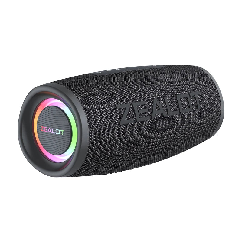 ZEALOT-S56 Speaker &ndash; IPX6 Waterproof 40W Bass RGB Lights black