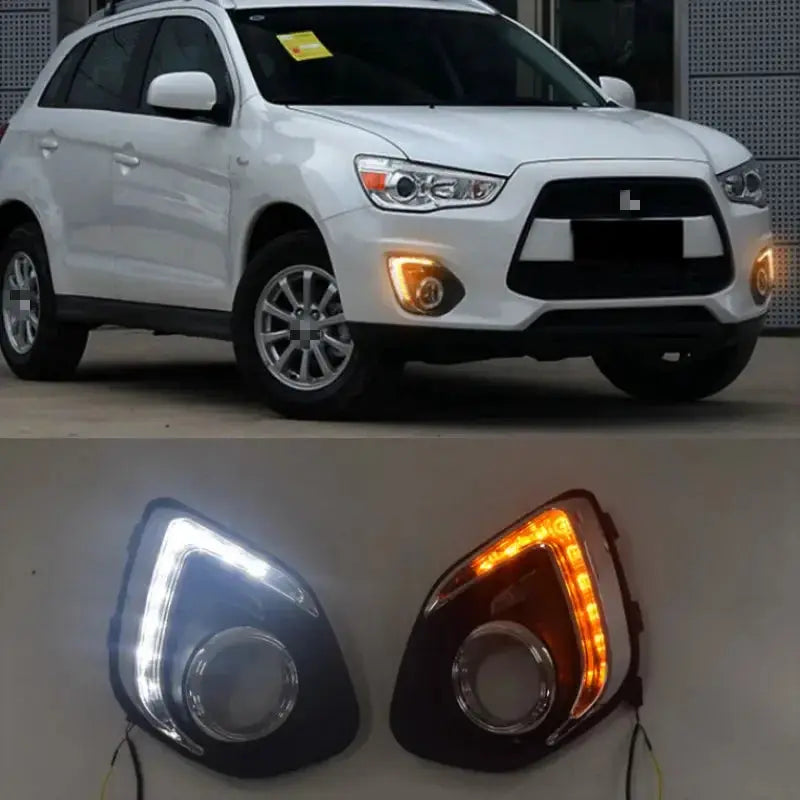 1 Set For Mitsubishi ASX 2013 2014 2015 LED DRL Daytime Running Lights Daylight Waterproof Fog Head Lamp by InterCyprus Trading Ltd