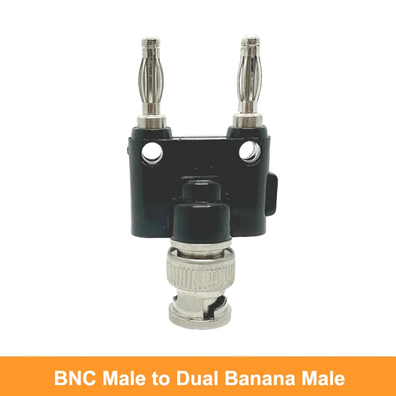 BNC to Banana Plug Splitter &ndash; Dual Female Socket Adapter BNCJ-2BananaJ x1