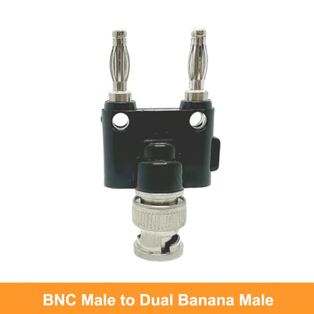 BNC to Banana Plug Splitter &ndash; Dual Female Socket Adapter BNCJ-2BananaJ x1