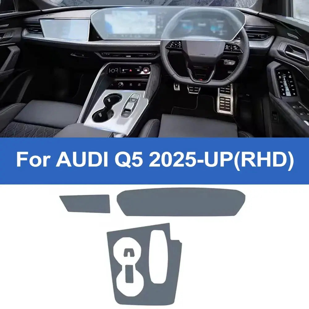 Pre Cut TPU Center Console Protective Film With Self Healing For Audi Q5 2025 by InterCyprus Trading Ltd