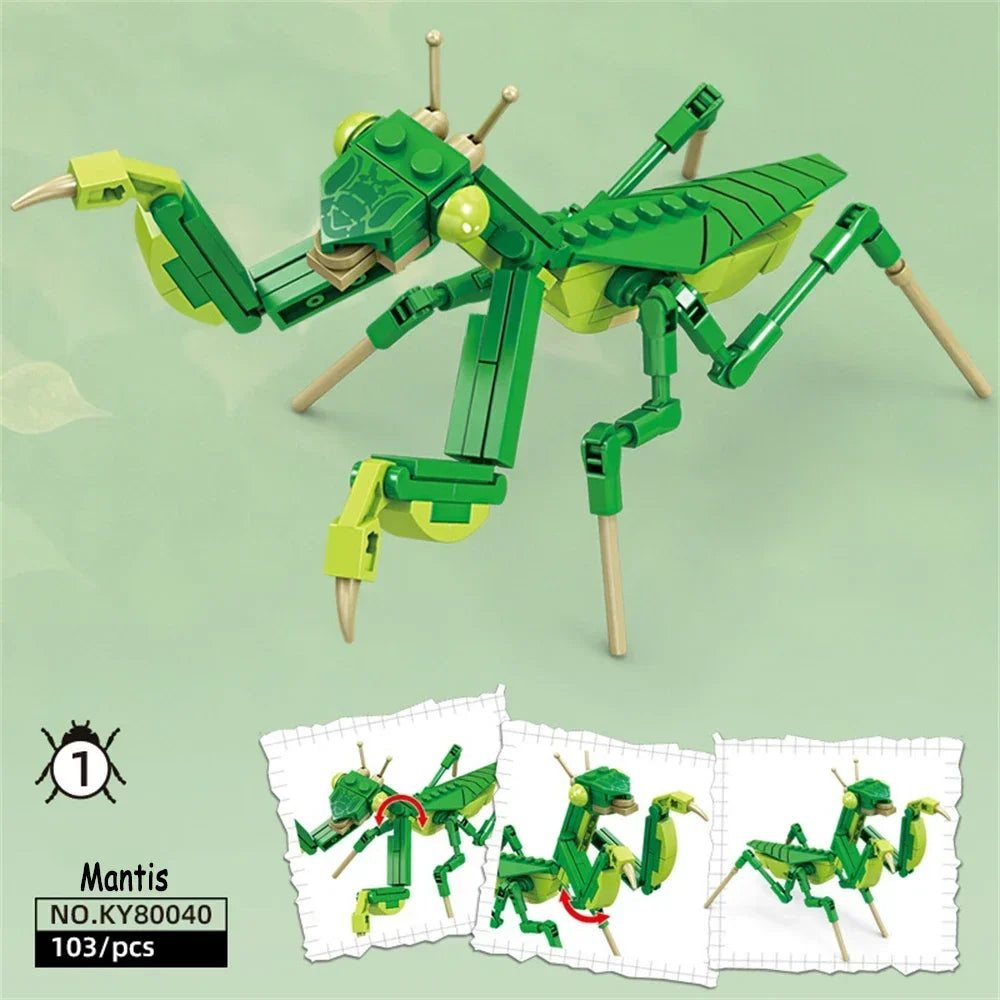 Knew Built Ladybug Blocks Set &ndash; Durable Educational Play Mantis blocks / in-bag