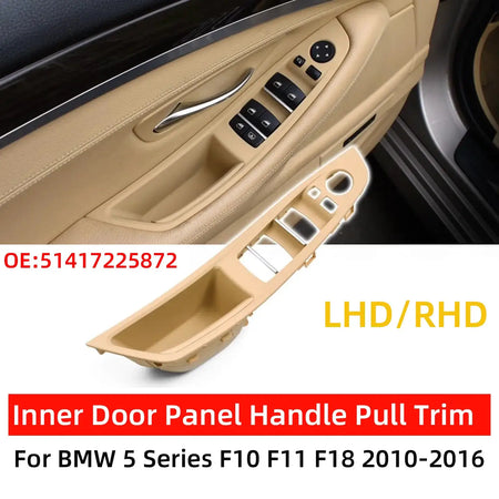 For BMW 5 Series F10 F11 520i 523i 525i LHD RHD Car Interior Front Left Driver Door Handle ArmrestPanel Replacement 51417225867 by InterCyprus Trading Ltd