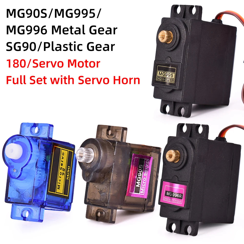 MG995 MG996r SG90 9g MG90s Servo Motor Set &ndash; Precision Performance for RC Aircraft