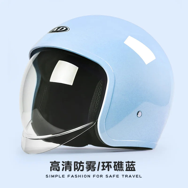 GB Certified Universal Open-Face Electric Vehicle Helmet for All Seasons LAN