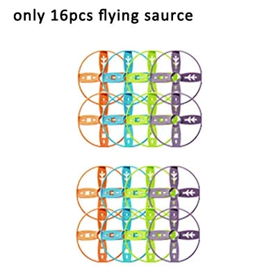 Saucer Flying Disc Launcher &ndash; Fun Outdoor Sports Game for Kids Only 16 disk