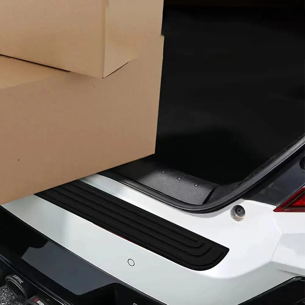 Universal Rubber Mouldings Pad Trim Cover Strip Anti-Scratch Car Rear Bumper Guard Plate Cover Trim Trunk Guard Car Accessories