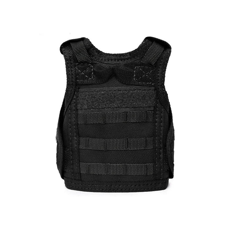 Colete Tático para Cerveja Mini com Capa de Garrafa MOLLE de Algodão Ajustável