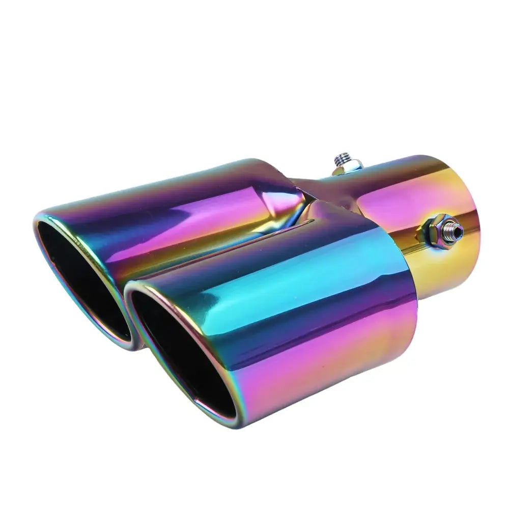 Universal Dual Exhaust Tip Stainless Steel Slant Cut Tip for Car Exhaust Pipe Extension Modification Decoration Muffler Tailpipe by InterCyprus Trading Ltd