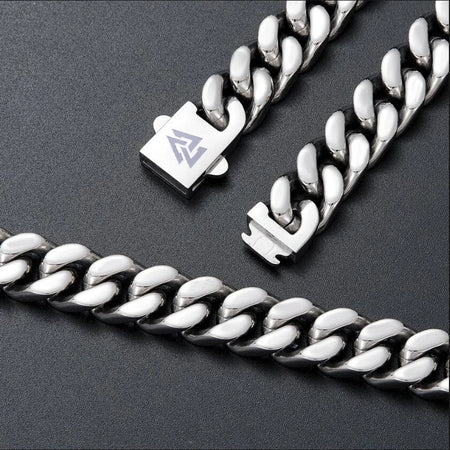 Viking Cast Cuban Chain Men's Bracelet in Stainless Steel