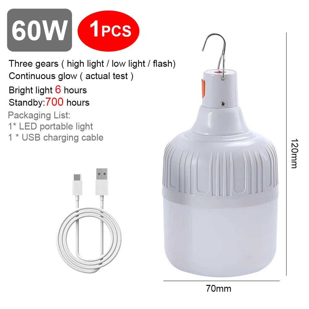 FMAM Solar Hand Crank Emergency Radio - Portable Light 60W