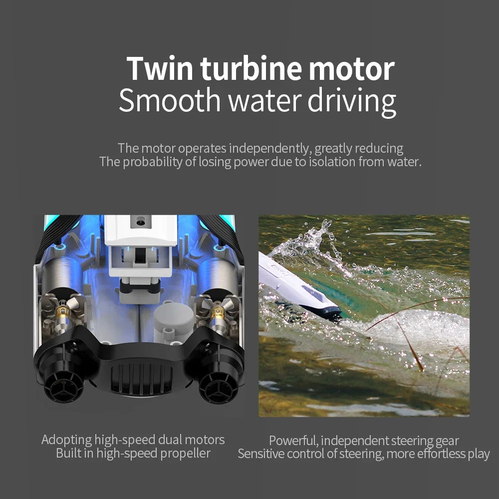 RC Boat S3 High Speed Racing Ship - Waterproof Dual Turbojet